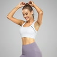 thumbnail image 5 of Arlun Sports Bra for Women High Support Comfortable and Stylish Activewear for Home Yoga and Exercise Solid Color Stretch Racerback Casual Bras for All Season White XL, 5 of 5