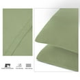 thumbnail image 4 of Unique Bargains 4-Pack Solid Microfiber Pillowcases Sage King(20"x36"), 4 of 8