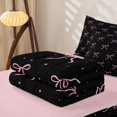 thumbnail image 5 of Homewish Cute Bow Knot Zipper Full Size Comforter Sets with Fitted Sheet and 2 Pillowcases For Girl Kids,Ribbon Bowtie Pink Bows Zipper Bedding Set,Reversible,4 Pieces, 5 of 7