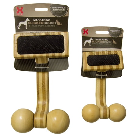 Hugs Pet Products Massaging Pet Slicker Brush - Small Massaging Pet Slicker