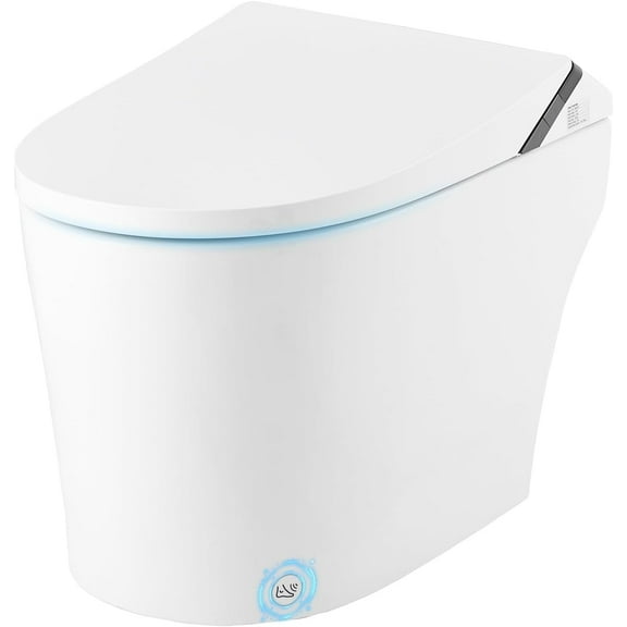 Riedhoff Smart Toilet, One Piece Bidet, Warm Water Sprayer & Dryer, White