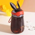 thumbnail image 3 of 400ml Kids Bottle Large Capacity Transparent Body with Lanyard Food Grade Cute Shape Leak-proof BPA Free Children Rabbit Ear Lid Sport Water Cup for Home, 3 of 8