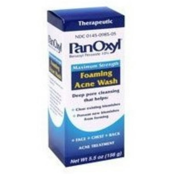 PanOxyl Foaming Acne Wash 5.5 oz (Pack of 4)
