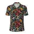 thumbnail image 2 of Daiia Snake And Flower Pattern Men’s Polo Shirts,Solid Deck Shirt,Classic Fit, Breathable Cotton Polo for Casual and Sport Wear-XX-Large, 2 of 7