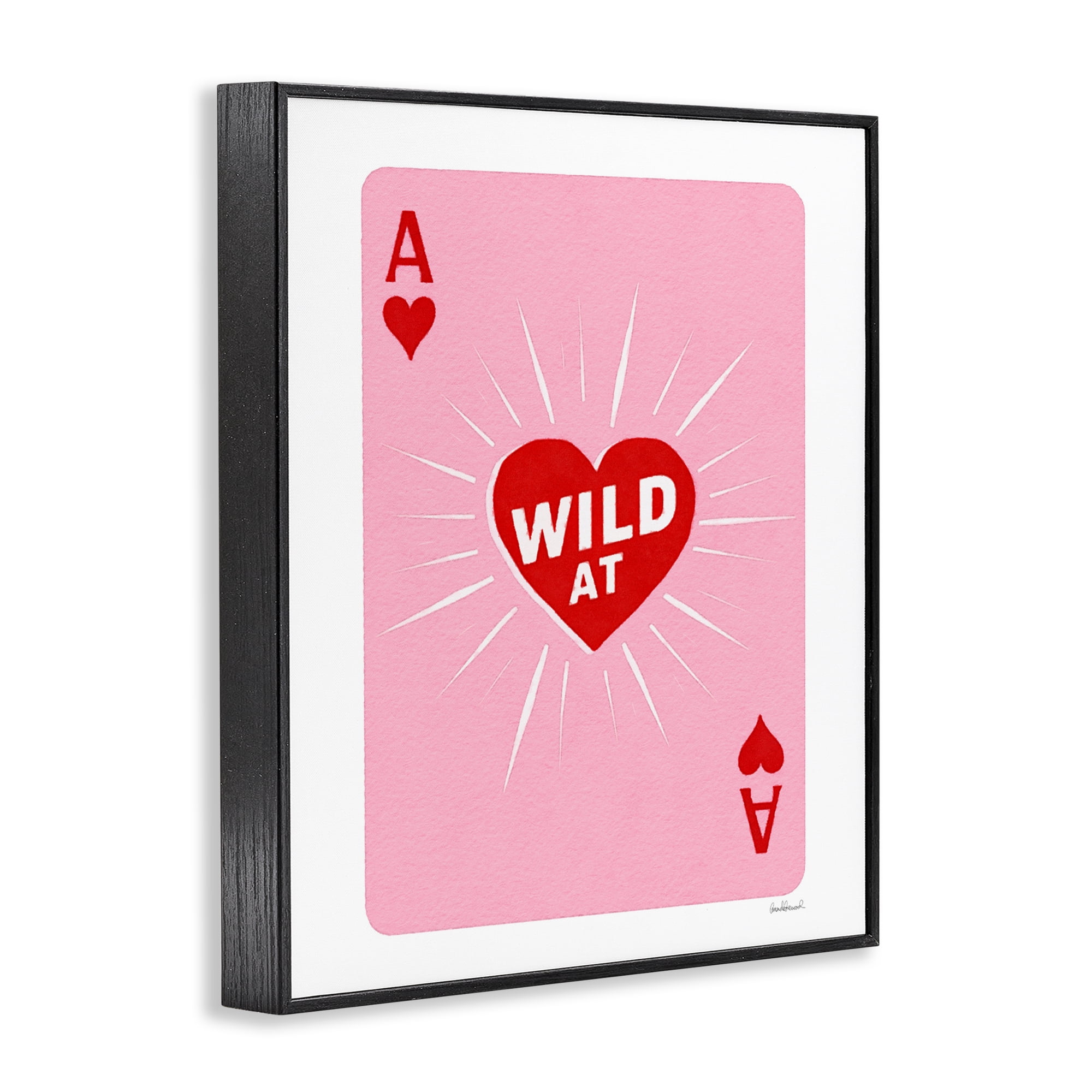 Wild At Heart Card Black Framed Giclee Art, design by Amanda Greenwood