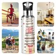 thumbnail image 7 of Yayeee 33oz Insulated Water Bottle Double Wall Stainless Steel with Flip Straw Lid, Holiday Train, 7 of 7