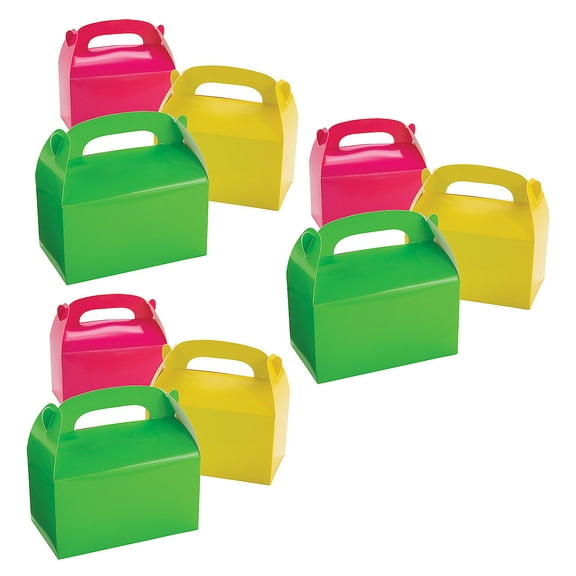 Neon Favor Boxes Bulk 48 Pc