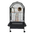 thumbnail image 6 of Miumaeov Bird Cage Open Top Standing Parrot Cage with Rolling Stand Large Metal Bird Flight Cage for Parekette Cockatiel Finch Macaw Cockatoo Pet House Black Height 39.9", 6 of 13