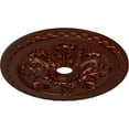 thumbnail image 3 of Ekena Millwork 23 5/8"OD x 3"ID x 2"P Bordeaux Deluxe Ceiling Medallion (Fits Canopies up to 4"), Hand-Painted Antique Copper, 3 of 6