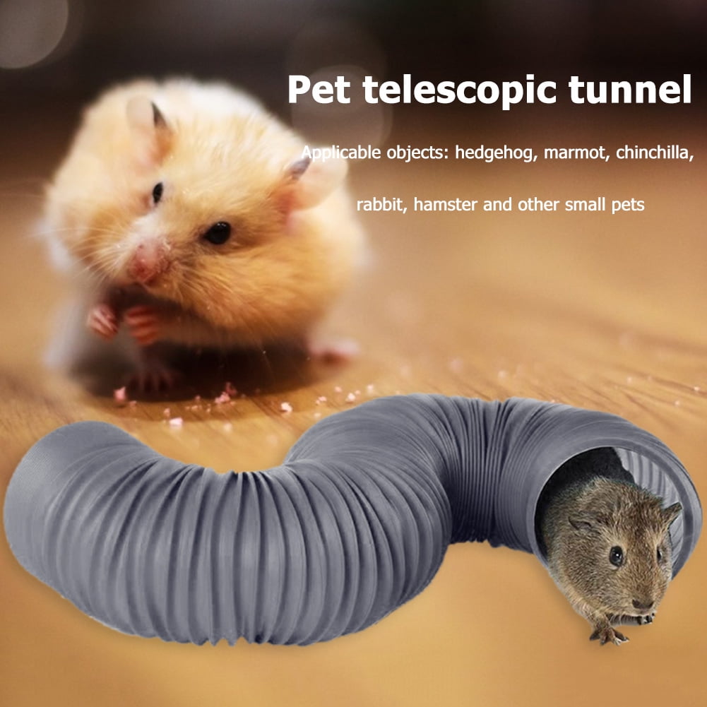 Jinveno Small Pet Fun Tunnel Plastic Collapsible Telescopic Channel Tube  Toy (Gray) | Walmart Canada