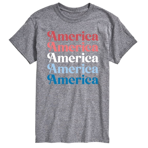 Instant Message - America Repeated Short Sleeve Graphic T-Shirt
