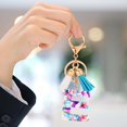 thumbnail image 4 of Purple Letter Ornaments For Women Cute Tassel Keychain Clear Acrylic 26 Alphabets Keychains For Backpack Decoration, 4 of 4