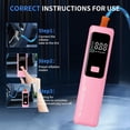 thumbnail image 7 of Car Tire Air Pump Portable, 150PSI Cordless Tire Inflator with Digital Pressure Gauge, Auto Shut Off, 3X Faster Inflation, Air Compressor for Car Tires, Motorcycle, Bike, Ball, Pink, 7 of 7