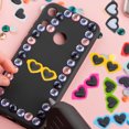 thumbnail image 4 of 20pcs diy accesorios de la caja del teléfono corazón anteojos teléfono caja decoración resina artesanía teléfono caja adorno, 4 of 7