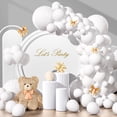 thumbnail image 1 of Kit de guirnaldas con forma de arco con forma de globo Yishebapa, 135 unidades, látex blanco, 1 of 6