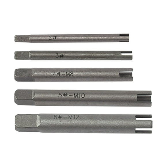 5 Pcs Tap Extractor 3/ 4 Flute Broken Head Screw Remover Stripped Screw Tap Extractor Set