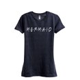 thumbnail image 1 of Thread Tank Mermaid Friends Women's Fashion Relaxed Crewneck T-Shirt Tee Heather Navy Small, 1 of 1