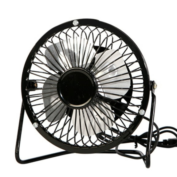 4'' USB Mini Table Fan Portable High Velocity Cooling Fan for Dorm Office Table (Black)