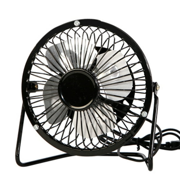 FELTECHELECTR Mini ventilador de mesa USB de 4 pulgadas, portátil, de alta velocidad, para dormitorio, oficina (negro)