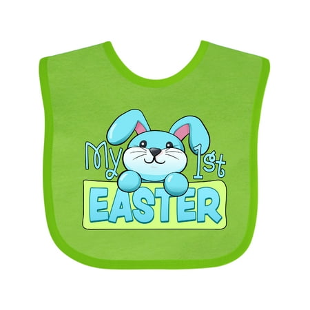 

Inktastic My First Easter Cuddly Blue Bunny Gift Baby Boy or Baby Girl Bib