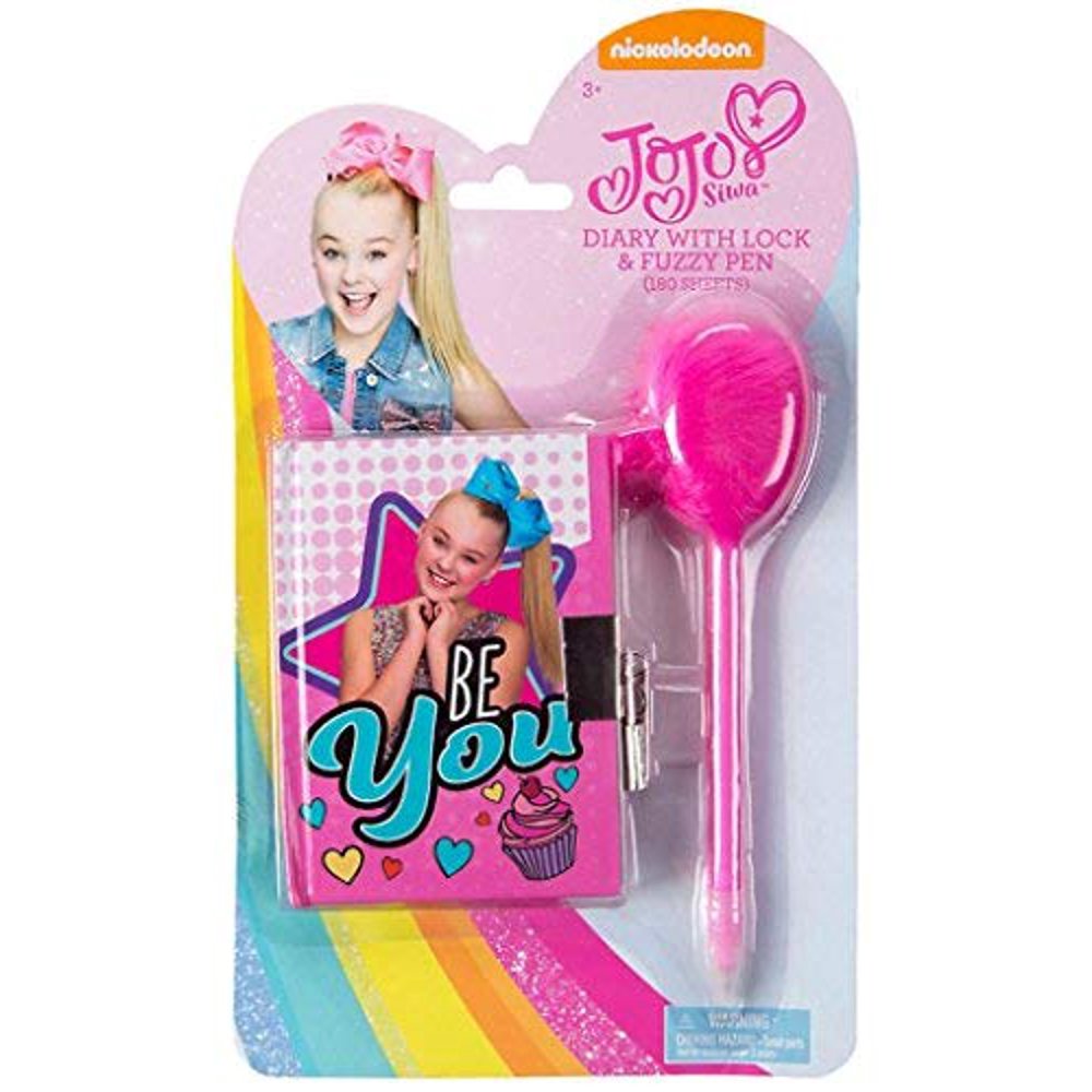 Jojo Siwa Be You Diary With Lock, Keys, And Pink Fuzzy Pen Walmart