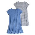 thumbnail image 1 of KIDPIK Stripe/Solid Swing Dress|Provence|3T, 1 of 2