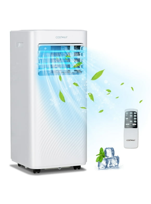Costway 10000 BTU Portable Air Conditioner 4-in-1 AC with Cool Fan Humidifier Sleep Mode