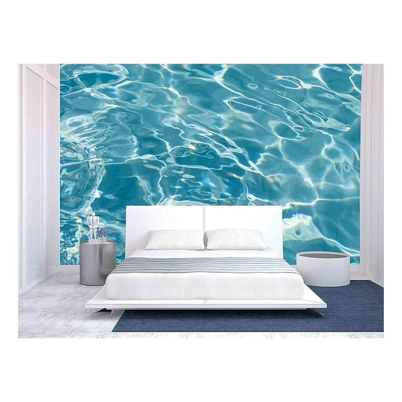 wall26 - Beautiful Pattern of Blue Water Reflecting The Sun. - Removable Wall Mural | Self-Adhesive Large Wallpaper - 100x144 inches