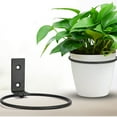 thumbnail image 3 of Anillo para colgar macetas, gancho de metal para colgar plantas en la pared, soporte de pared para macetas, color negro, 3 of 6