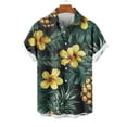 thumbnail image 3 of VBTAPA Mens Hawaiian Shirt Short Sleeve Button Down Shirts Tropical Floral Summer Beach Shirt Prime Sales Green L, 3 of 6