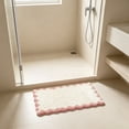 thumbnail image 6 of Tuvgenk Cute Bathroom Rugs Pink Water Absorbent Bathroom Mats Quick Dry Plush Nonslip Waves 16 X 24 in, 6 of 6