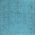 thumbnail image 1 of Ahgly Company Indoor Square Oriental Light Blue Industrial Area Rugs, 4' Square, 1 of 4