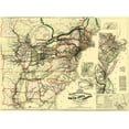 thumbnail image 2 of Lloyd 32x25 White Modern Wood Framed Museum Art Print Titled - Railroads, Telegraph, Express in US, Canada 1867, 2 of 4