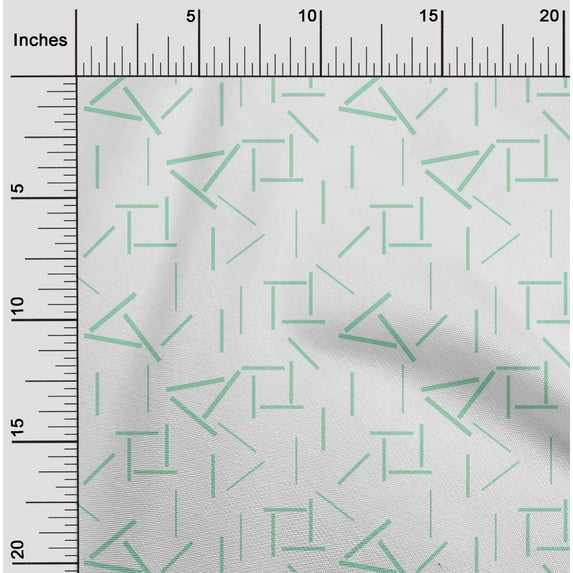 oneOone Cotton Poplin Fabric Line Geometric Print Sewing Fabric BTY 42 Inch Wide