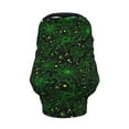 thumbnail image 2 of Haiem Green Bright Web with Spiders Baby Nursing Cover & Nursing Poncho - Multi Use Cover for Baby Car Seat Canopy, Stroller Cover, 360°Full Privacy Breastfeeding Coverage, 2 of 9