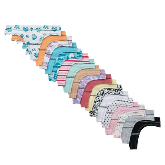 Alyce Ives Intimates Women’s Cotton Bikini Panties, Brights, S, 18 Pack