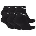 thumbnail image 2 of Nike Everyday Cushion Low Training Socks, Unisex Nike Socks, Black/White 6 Pair, S, 2 of 2