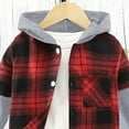 thumbnail image 4 of Baby Clothes Boys 3-6 Boys Clothes Fall Winter Outfits, Toddler Kids Button Plaid Hoodie Pockets Sweatpants T-shirt Clothing Set Size 3-7T, 4 of 6