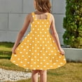thumbnail image 4 of Maean Girls Sleeveless Dress Polka Dot Printed Summer Flowy Sundress Kids Crew Neck Dresses with Pockets, 4 of 7