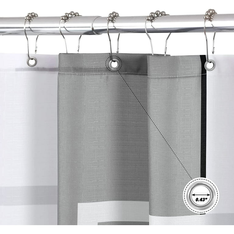 Waterproof Shower Curtain Hook Set With Splicing Texture And Hooks White  Sage Green Fabric Bathroom Decor 231122 From Xianstore09, $12.73