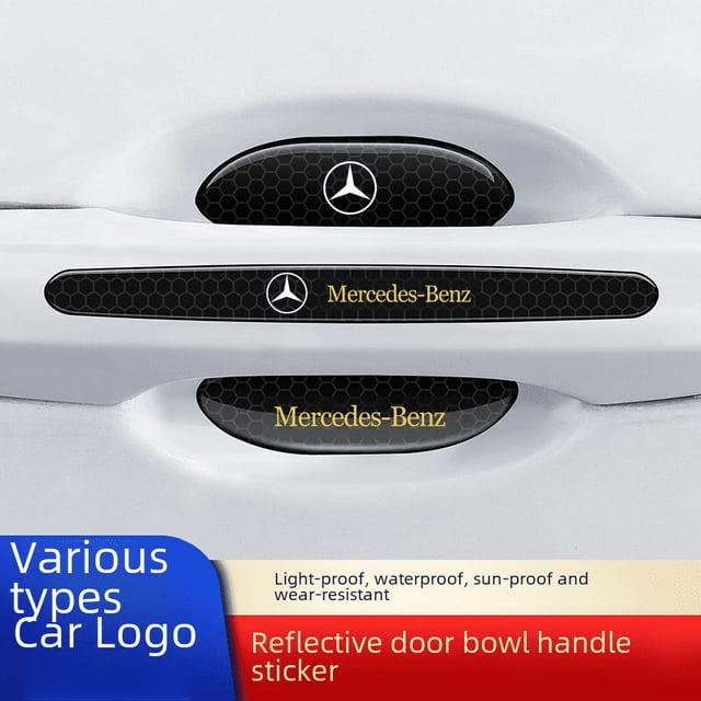 Adhesivo protector reflectante para manija de puerta de automóvil, nueva tira anticolisión prismática, resistente a rayones, anticolisión y resistente al desgaste