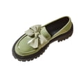 thumbnail image 2 of Crunowin Women's Round-Toe Loafers, Classic Round Toe Spring/Summer Style Height-Increasing Sole Trendy Comfortable Casual Flats Green, 2 of 9