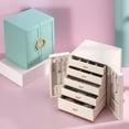 thumbnail image 3 of Coofit Jewelry Storage Box Door Design 5-layer Jewelry Case Jewelry Container for Women, 3 of 10