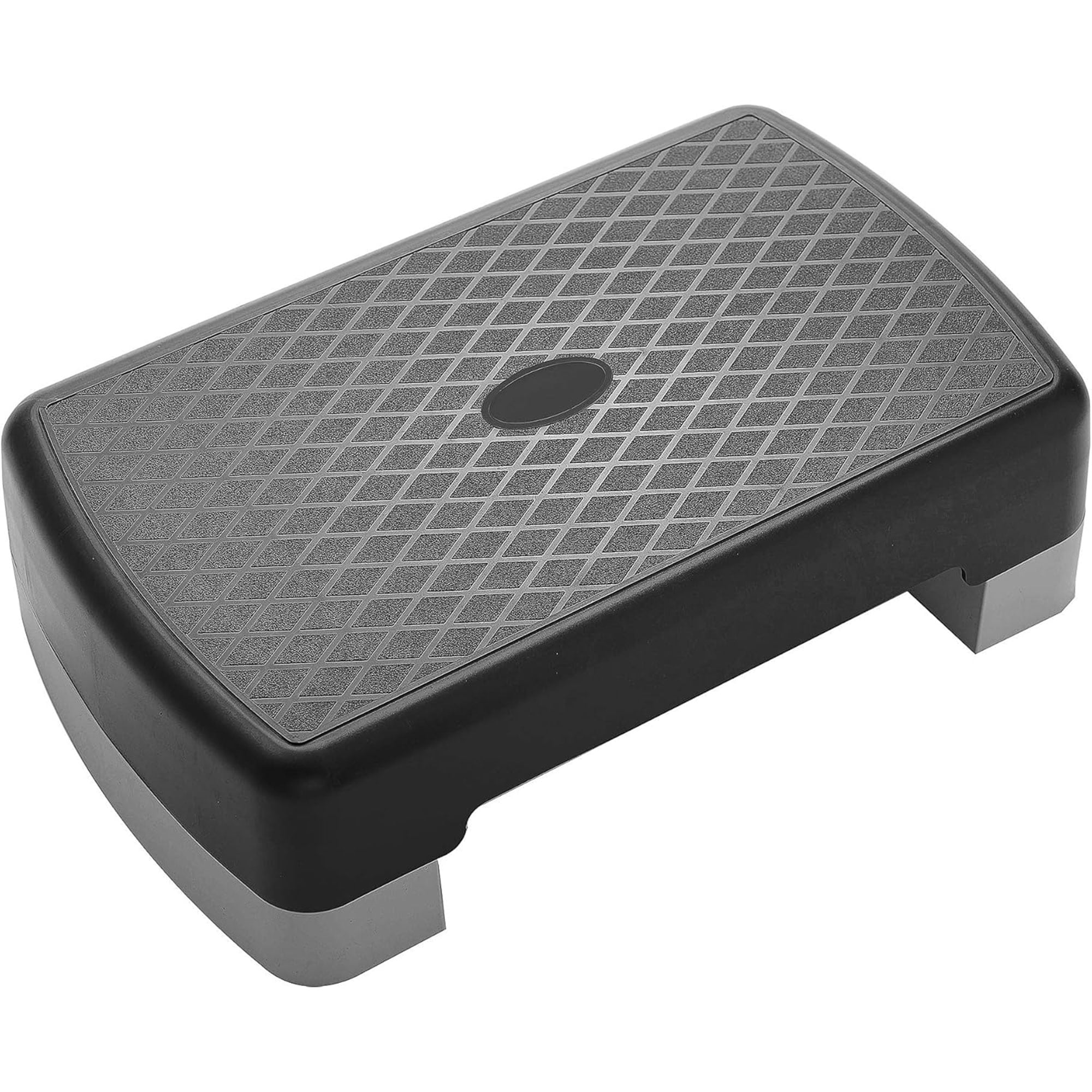 Fitvids 18" Workout Aerobic Stepper Platform with Adjustable Risers, Black/Gray