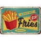 thumbnail image 1 of Letrero Hojalata Metal para Patatas Fritas Pintura Hierro Rectangular Artística Pared Bar 40x30cm, 1 of 9