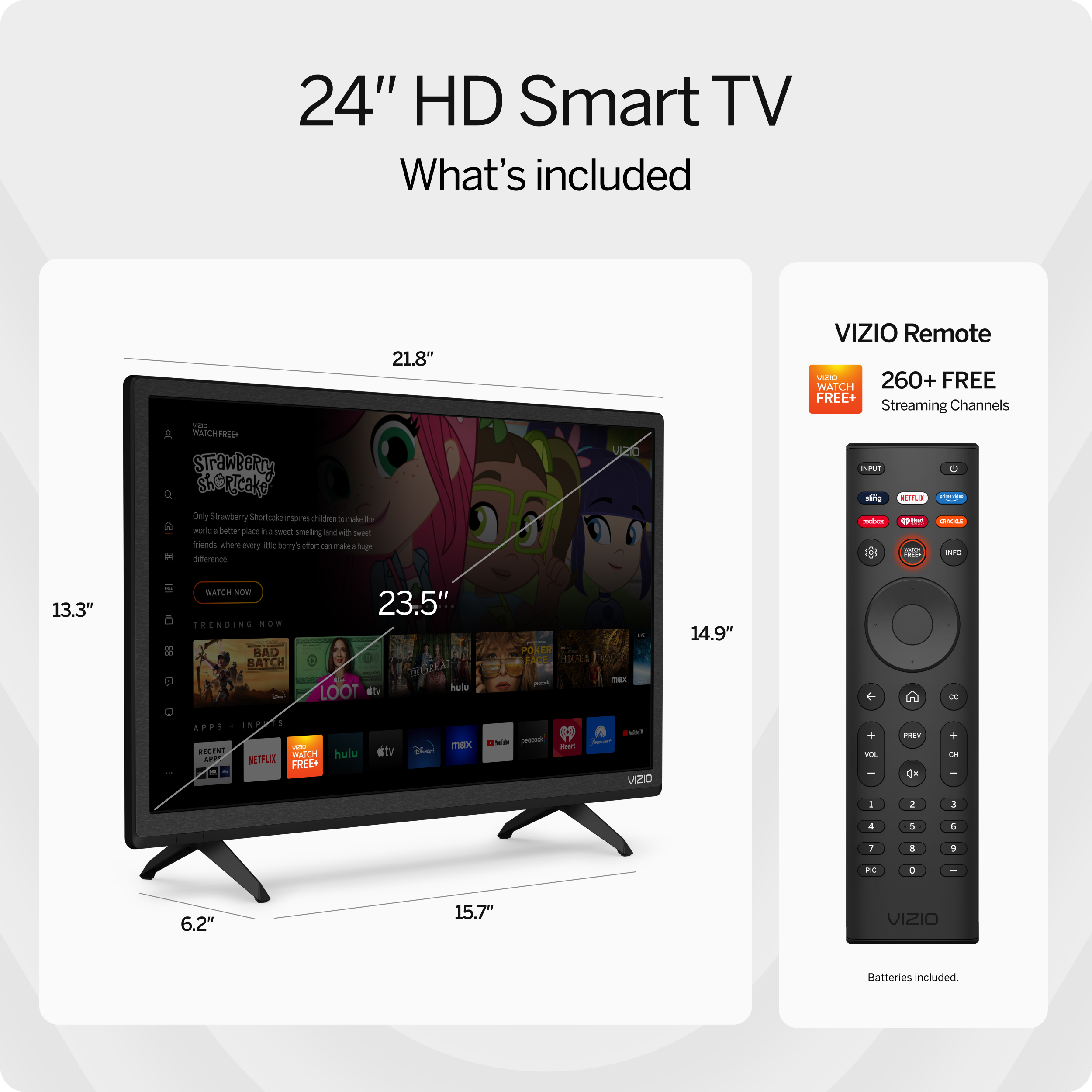 VIZIO 24" Class D-Series HD LED Smart TV D24h-J09 - image 5 of 18