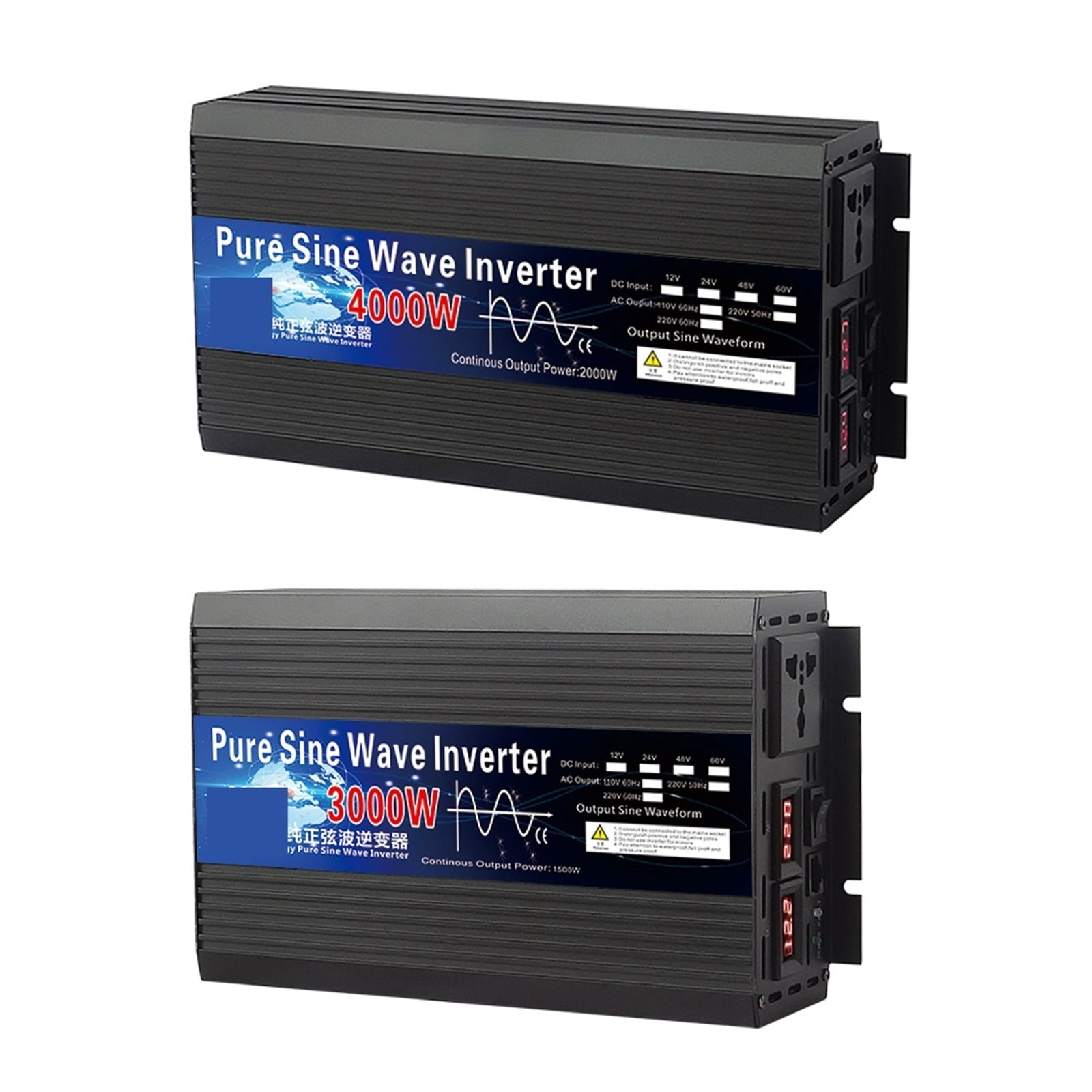 Pure Sine Wave Inverter 12V 24V 48V 60V 220 3000w 4000w Voltage Transformer Solar Power Inverter 12V 220 Inversor ,Multiple Safety Protections