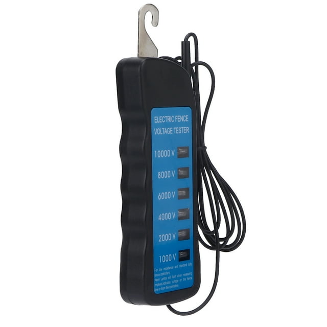 Electric Fence , Easy ABS Copper Fences Voltage Meter Portable with 6pcs Light for Farm