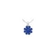 Pendentif Fleur Saphir Bleu Or Blanc 14 Ct 2,75 CT TGW – image 1 sur 3