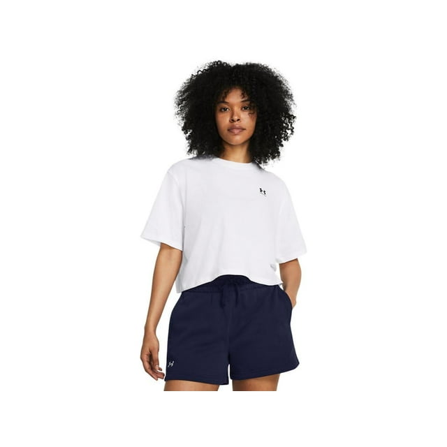 Camiseta de manga corta para mujer Under Armour con logo recortado, talla 3XL